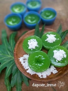 Foto resep Kue lumpang ijo / kue lesung
