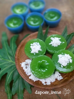 Foto resep Kue lumpang ijo / kue lesung