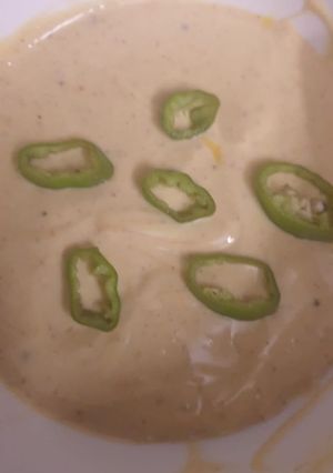 A picture of Burger,shawarma sauce.