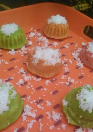 Foto resep 9.Apem tape rainbow #bikinramadanberkesan