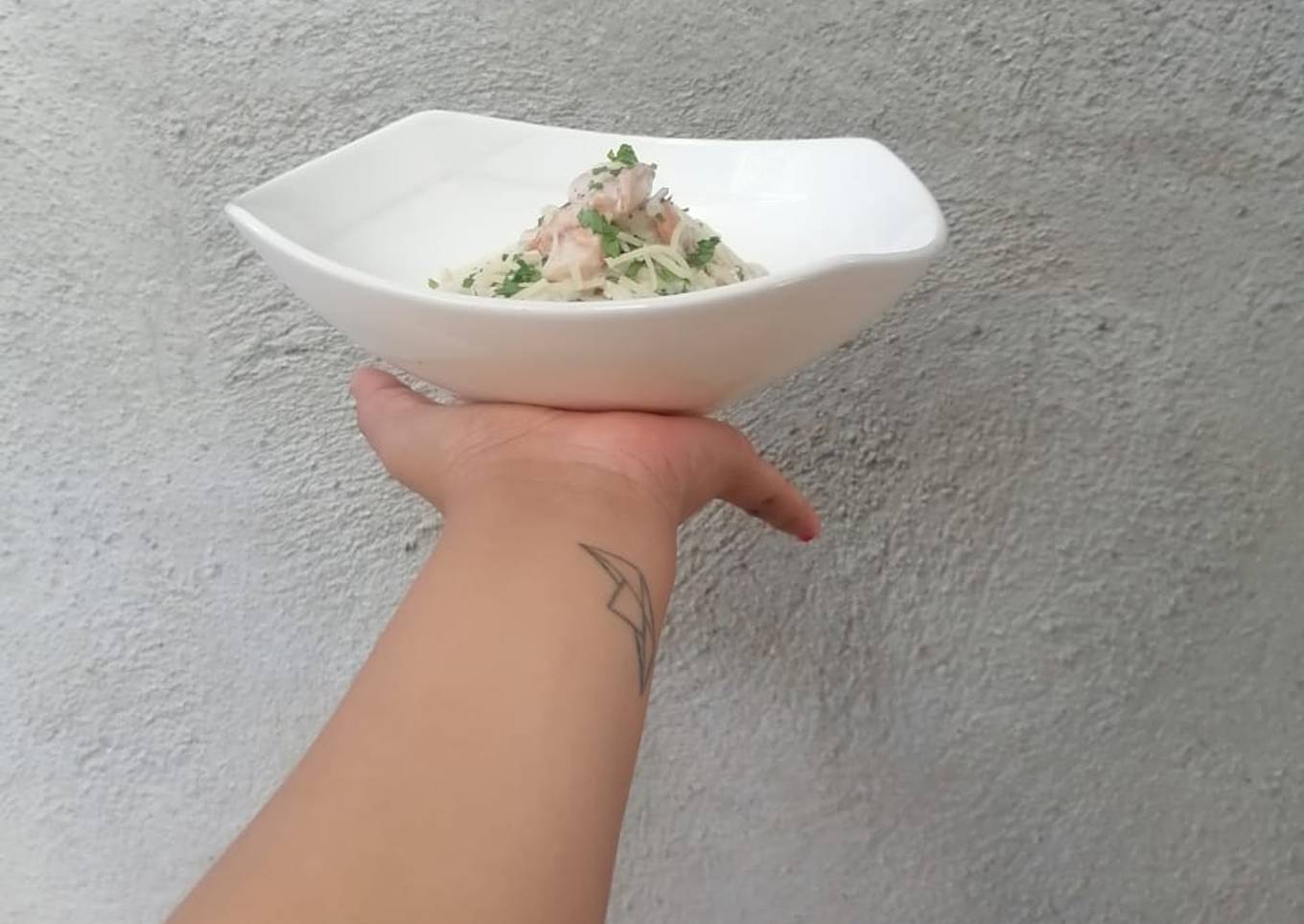 Spaghetti con camarón
