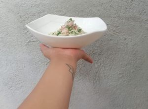 Una foto de Spaghetti con camarón