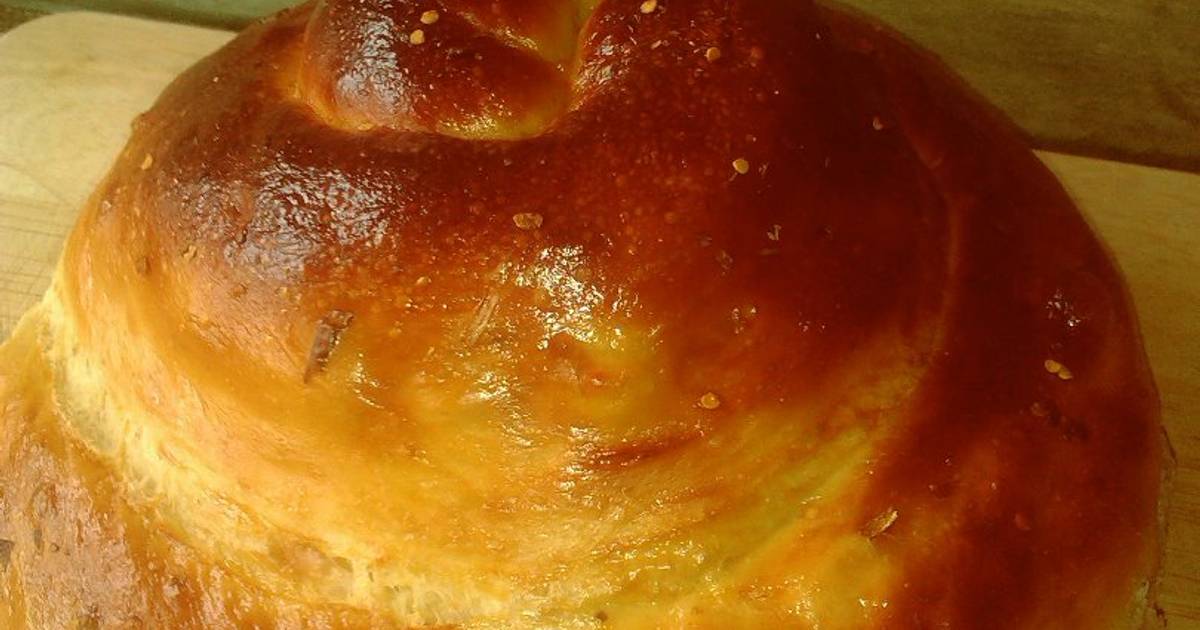 Pan brioche con queso, ligeramente picante {en panificadora} Receta de