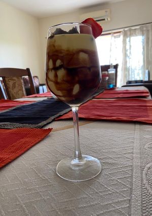 A picture of Valentine Fruit Pudding.