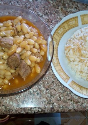 صورة لوصفة فاصوليا بيضاء مع الارز