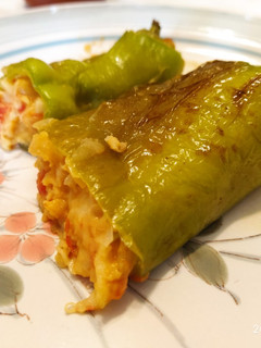 Una foto de Pimientos verdes italianos rellenos