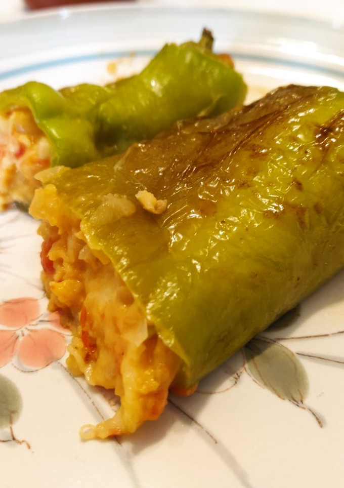 Una foto de Pimientos verdes italianos rellenos