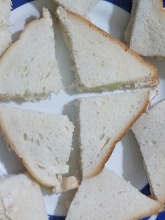 A picture of Chicken cucumber sandwiches...