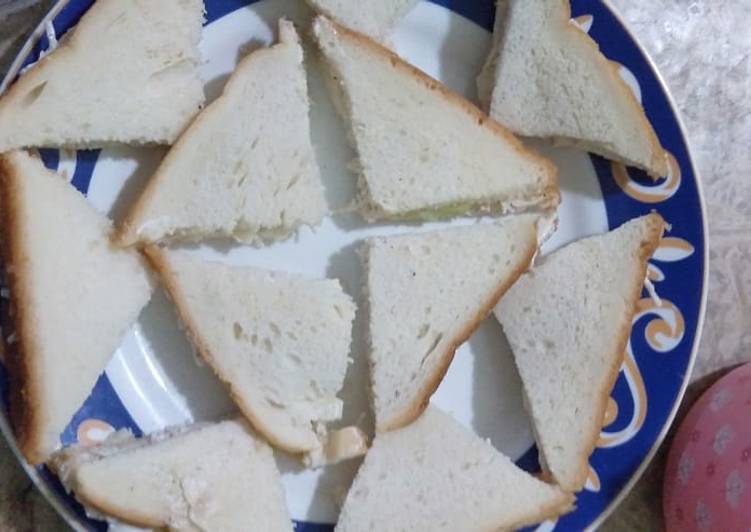 How to Prepare Yummy Chicken cucumber sandwiches..