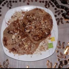 A picture of Dry fruits pan cake.