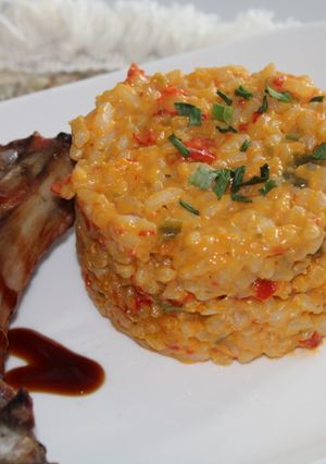 Une photo de Risotto à la tomates et parmesan