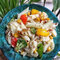 A picture of Homemade white sauce pasta recipe IN 5 EASY STEPS.