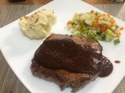 Una foto de filete gourmet