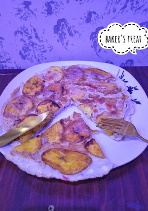 Plantain frittata ainihin hoton girkin