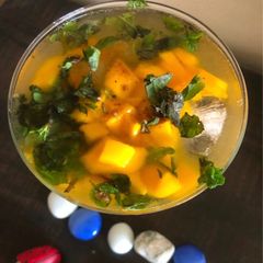 A picture of Quick fasting mango sarbat (mojito).