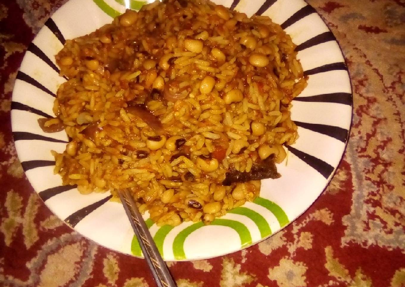 Jollof Rice 🍚 and Beans