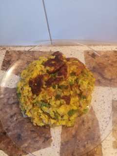 Una foto de Mini tortilla de lechuga y morrón verde