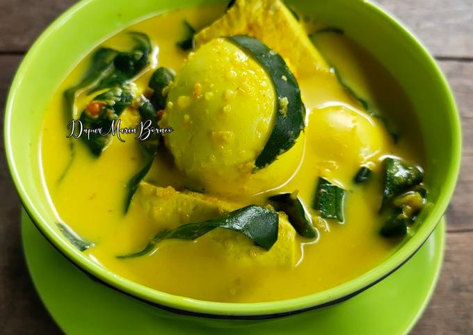 Langkah Mudah Masakan Resep 264. Gulai Telur Daun Mangkokan / Daun Tapak Leman