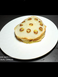 A picture of Coconut semolina pan cake.