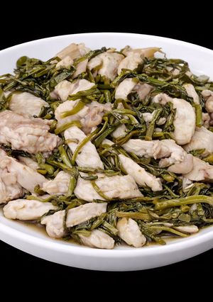 Hình của món SP.0099 - Gà Xào Mướp Gai.