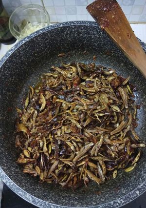 Foto resep Sambel teri Pete berkulit
