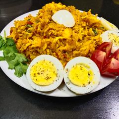 A picture of Egg Biryani.