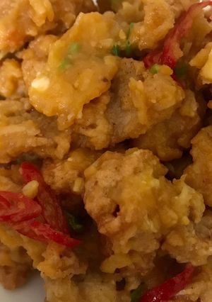 Foto resep Ayam crispy saus telur asin