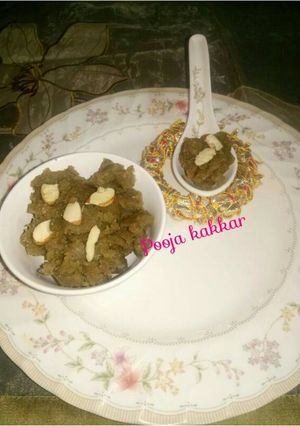 बाजरा का आटा (बाजरा) हलवा (Millet flour (bajra) halwa recipe in hindi) रेसिपी मुख्य फोटो