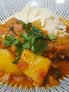 Foto resep Kari Ayam Merah Semenanjung Malaya dan Roti Jala