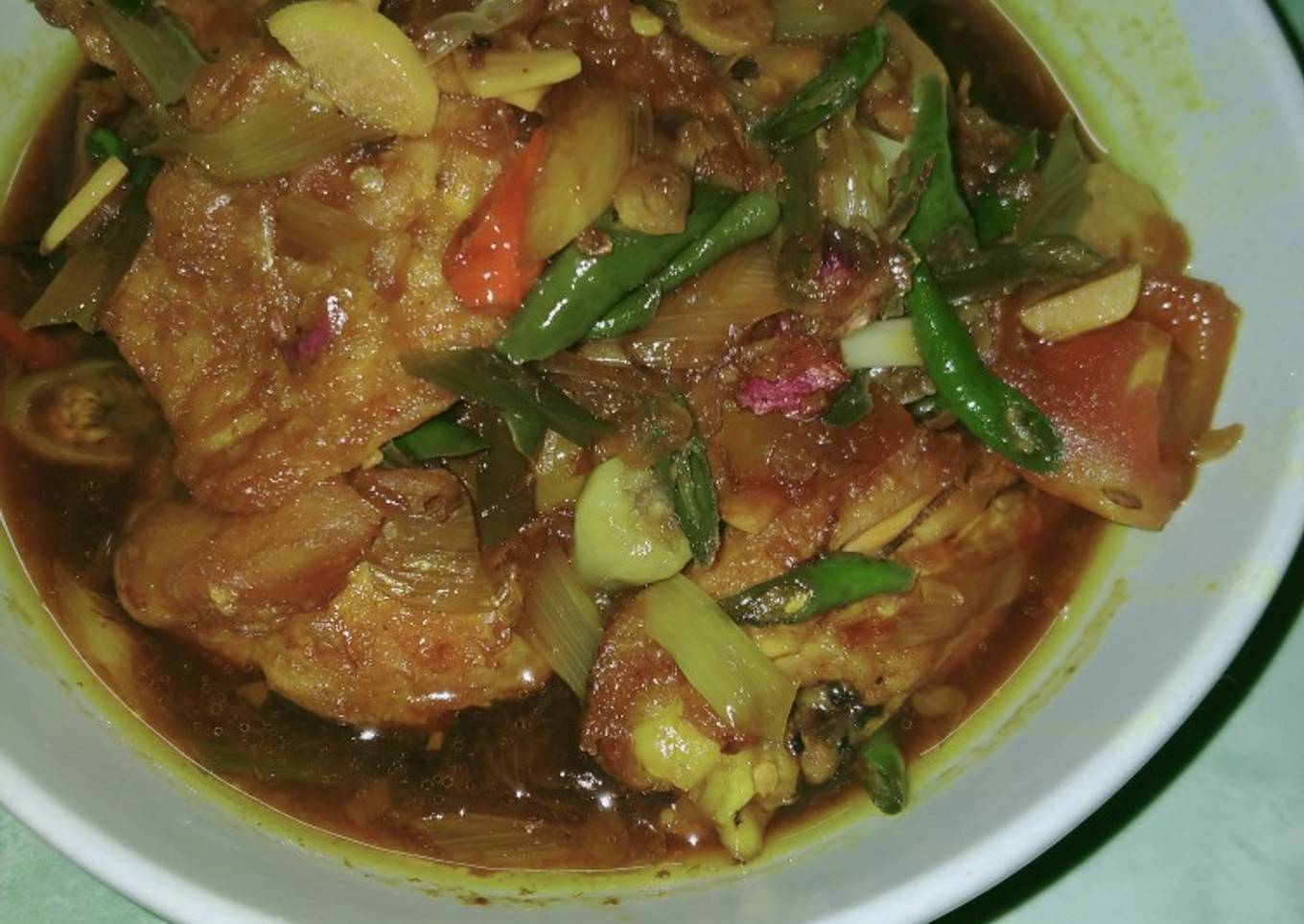 Ayam goreng kecap cabe hijau