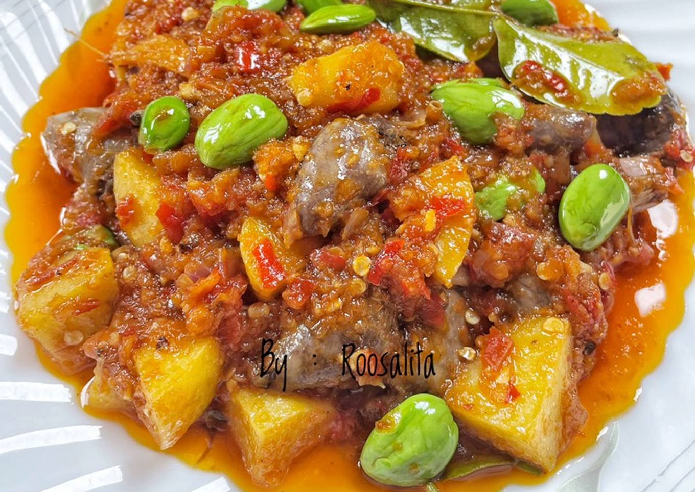 Sambal Goreng Jantung Ayam, Kentang, Pete