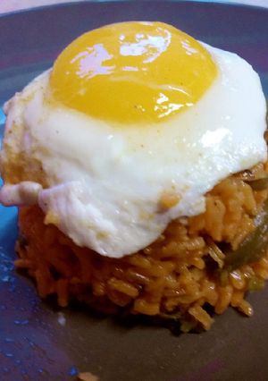 Una foto de Arroz guisado con Habichuelas Tiernas (Salsa Soja)