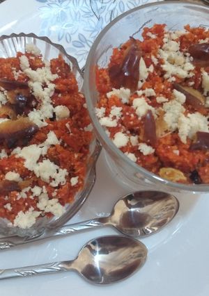 A picture of Gajar ka halwa.