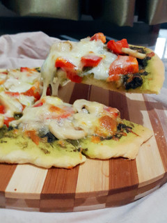 Foto resep Pesto Mushroom Pizza