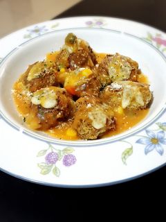 Foto resep Spicy Mushroom Balls with Creamy Sweet and Sour Sauce
