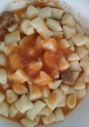 Una foto de Ñoquis libres de gluten con puré envasado
