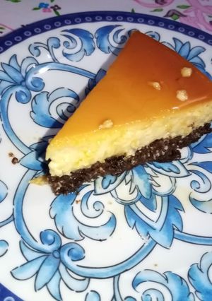 Una foto de Chocoflan (pastel imposible)