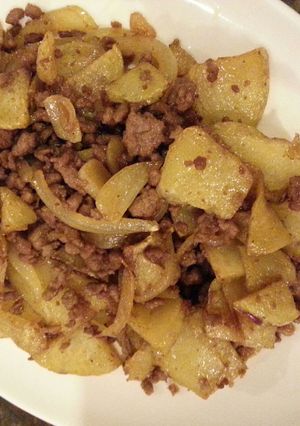 Foto resep Kentang Kecap Daging Cincang