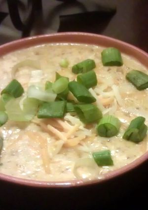 A picture of Creamy Potato Soup with Butternut Squash.