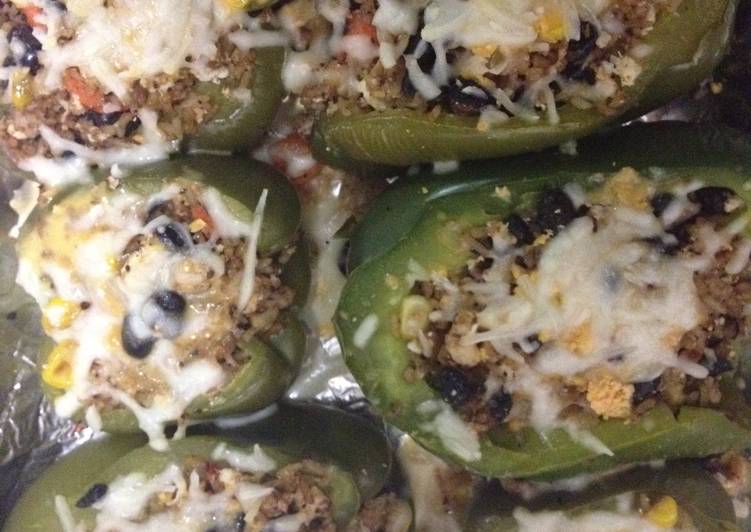 How to Make Quick Mexican stuffed Pepper (Vegetarian)