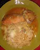 Calamares rellenos y arroz 