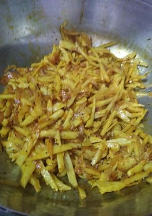 A picture of Sukhi Arbi ki sabji.
