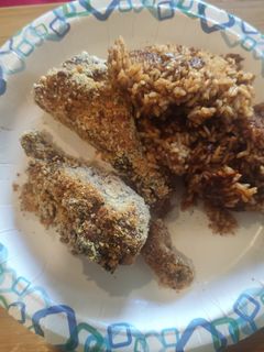 A picture of Slow cooked chicken and rice.