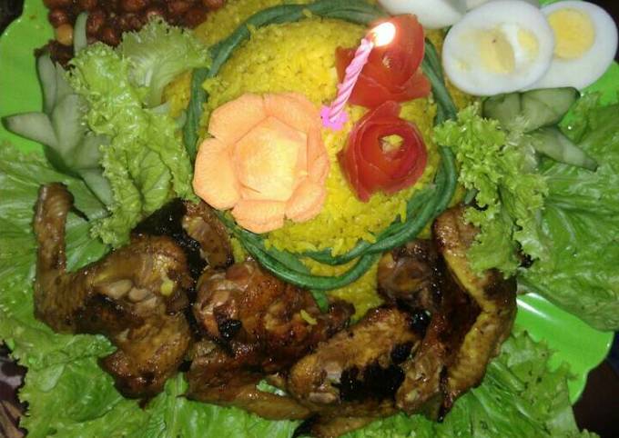 Resep Nasi Tumpeng Mini buat ultah suami ala Ma2 Faiz Anti Gagal