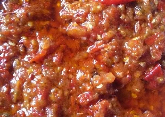 Sambal terasi ala ayam penyet/ayam geprek