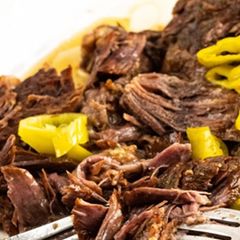 A picture of Shredded Beef Banana Pepper Subs.
