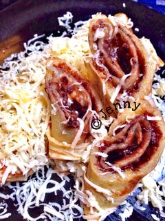 Foto resep Crepes Pisang Ovomaltine Keju