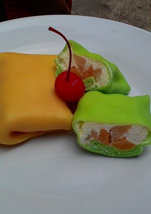 Foto resep PANCAKE FRUIT COCKTAIL