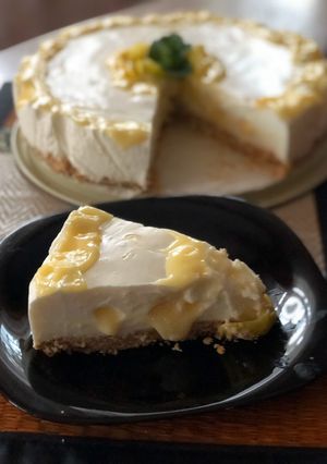 O poză a rețetei Lemon curd cheesecake 🍋.