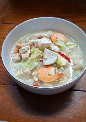 Foto resep Sayur Tahu Campur Kuah Santan